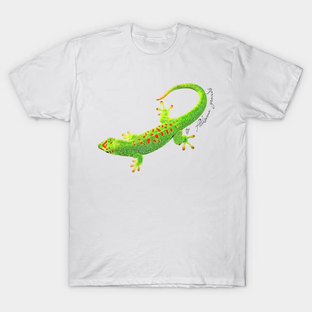 Giant day gecko with scientific name T-Shirt by austinmg